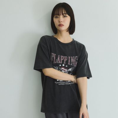 ヴィンテージ加工プリントＴシャツ≪洗濯機で洗える≫