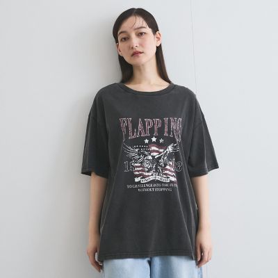 ヴィンテージ加工プリントＴシャツ≪洗濯機で洗える≫