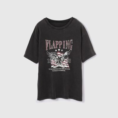 ヴィンテージ加工プリントＴシャツ≪洗濯機で洗える≫