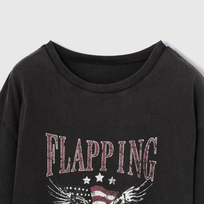 ヴィンテージ加工プリントＴシャツ≪洗濯機で洗える≫