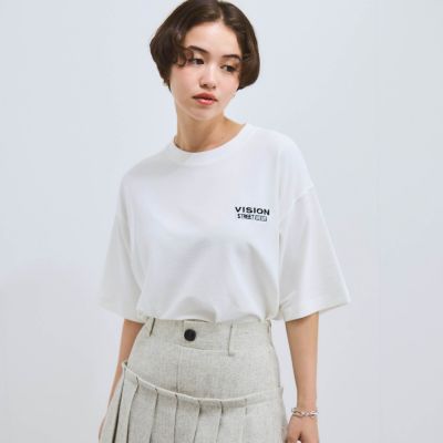 【SALE】VICKY（Women）/ビッキー【VISION STREET WARE】HY-TECHロゴプリントTシャツ&#8810;洗濯機で洗える&#8811; 01ホワイト トップス【三越伊勢丹/公式】