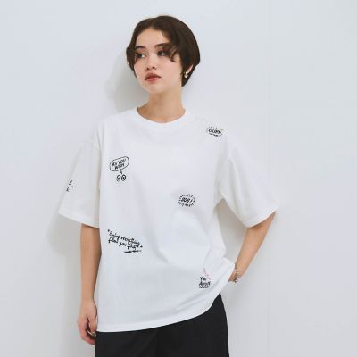 落書き刺繍Ｔシャツ≪洗濯機で洗える≫