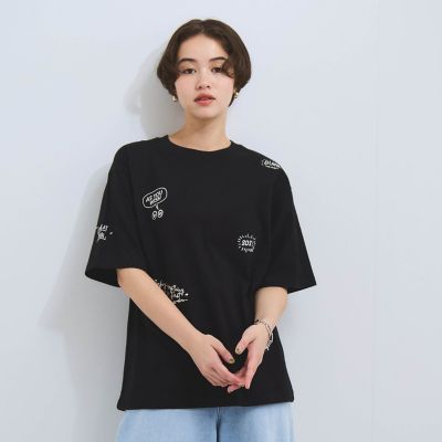 落書き刺繍Ｔシャツ≪洗濯機で洗える≫