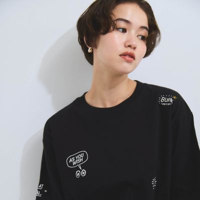 落書き刺繍Ｔシャツ≪洗濯機で洗える≫