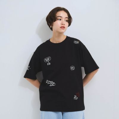落書き刺繍Ｔシャツ≪洗濯機で洗える≫