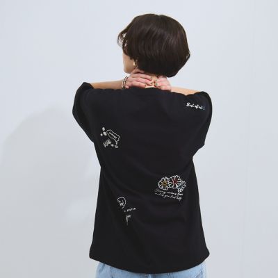 落書き刺繍Tシャツ≪洗濯機で洗える≫ 落書き刺繍Tシャツ≪洗濯機で洗える≫ | VICKY（ビッキー