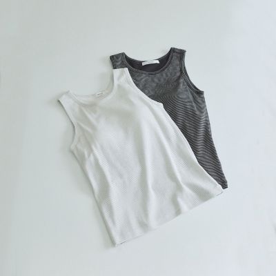 カップ付きラメボーダータンクトップ≪手洗い可能≫