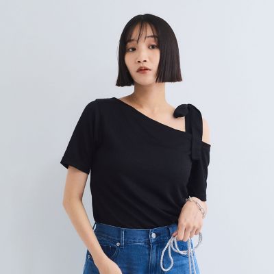 【SALE】VICKY（Women）/ビッキー ワンショルリボンカットトップス&#8810;手洗い可能&#8811; 04ブラック 【三越伊勢丹/公式】