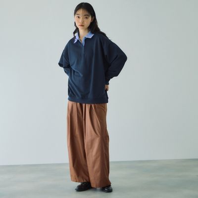配色ポロスウェットプルオーバー≪セットアップ対応／手洗い可能