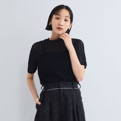 カットレースプルオーバー≪手洗い可能≫