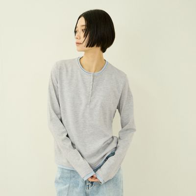 ＜VICKY（Women）＞ヘンリーネックレイヤードＴシャツ