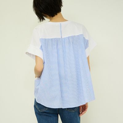 ＜VICKY（Women）＞ストライプ切替プルオーバー