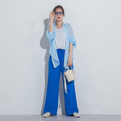 リラックスの履き心地】ラクラクワイドパンツ《洗濯機で洗える
