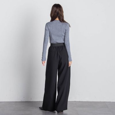 ウエストゴムタックワイドパンツ≪手洗い可能≫