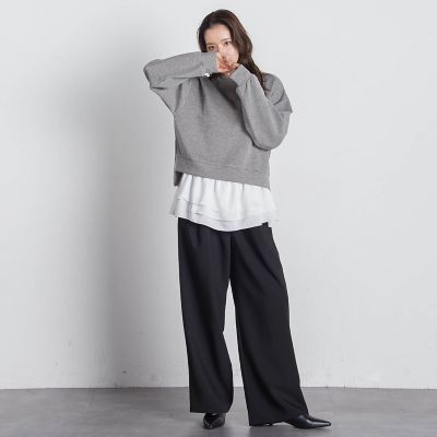 ウエストゴムタックワイドパンツ≪手洗い可能≫
