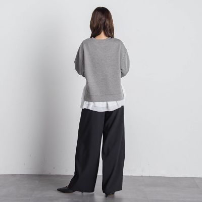 ウエストゴムタックワイドパンツ≪手洗い可能≫