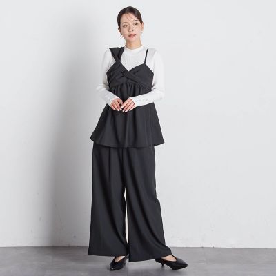 【セットアップ対応】ストライプワイドパンツ≪手洗い可能≫