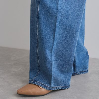 サイドシームデニムパンツ≪手洗い可能≫