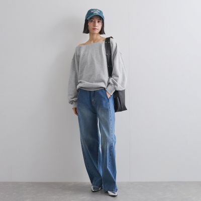 サイドシームデニムパンツ≪手洗い可能≫