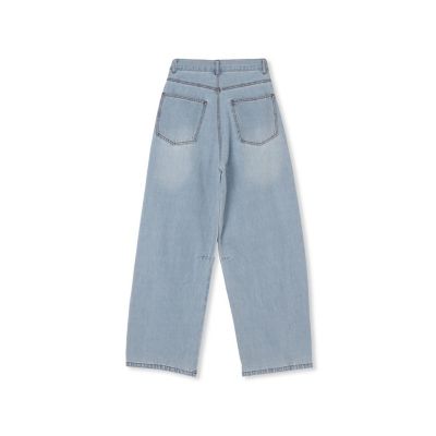 サイドシームデニムパンツ≪手洗い可能≫