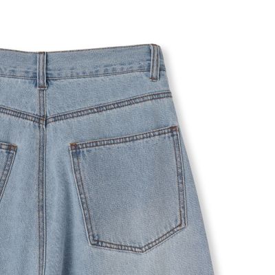 サイドシームデニムパンツ≪手洗い可能≫