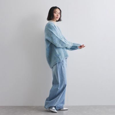 サイドシームデニムパンツ≪手洗い可能≫