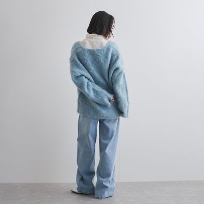 サイドシームデニムパンツ≪手洗い可能≫