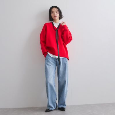 サイドシームデニムパンツ≪手洗い可能≫