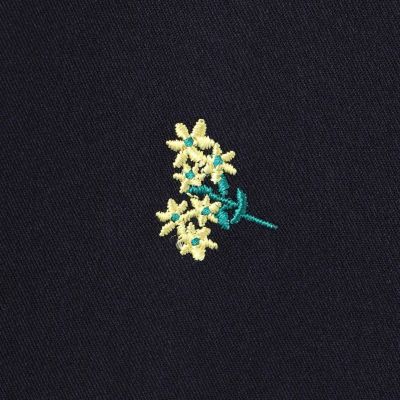ツイルフラワー刺繍タックパンツ≪手洗い可能≫