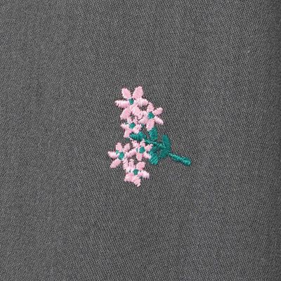 ツイルフラワー刺繍タックパンツ≪手洗い可能≫
