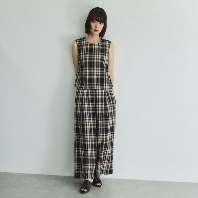 カラミチェックパンツ≪手洗い可能≫