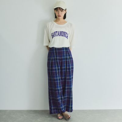 カラミチェックパンツ≪手洗い可能≫