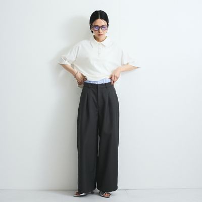 ヘザーツイルＷウエストルーズパンツ≪手洗い可能≫