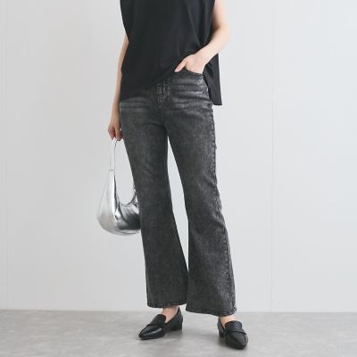 ＜VICKY（Women）＞ケミカルデニムフレアパンツ≪洗濯機で洗える≫