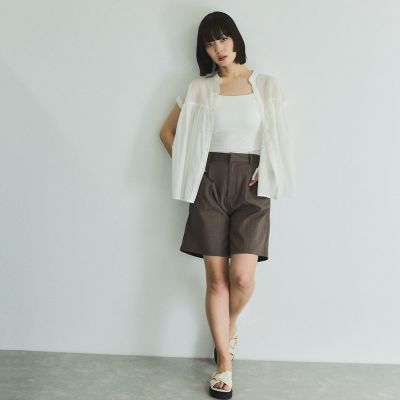 ヘザーエステルハーフパンツ≪手洗い可能≫