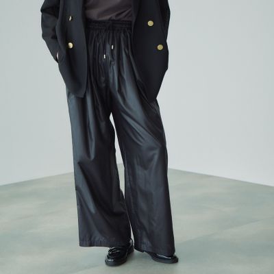 VICKY（Women）/ビッキー シアーレザー調イージーテーパードパンツ&#8810;手洗い可能&#8811; 04ブラック パンツ・ズボン【三越伊勢丹/公式】