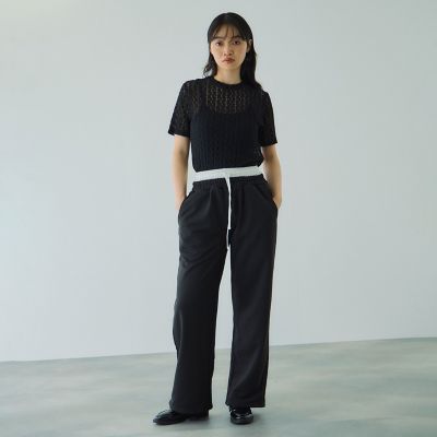 配色ドッキングスウェットパンツ≪セットアップ対応／手洗い可能