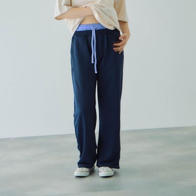 配色ドッキングスウェットパンツ≪セットアップ対応／手洗い可能