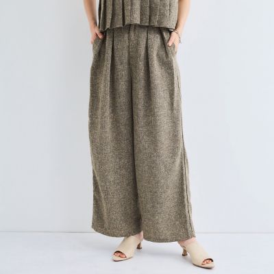 ＜VICKY（Women）＞ライトツィード２タックパンツ≪セットアップ対応／手洗い可能≫