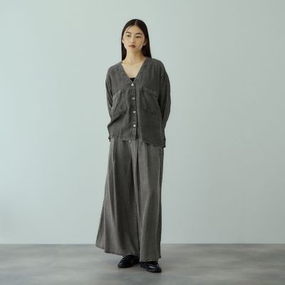 再生繊維（セルロース）タックフレアパンツ≪洗濯機で洗える≫ | VICKY