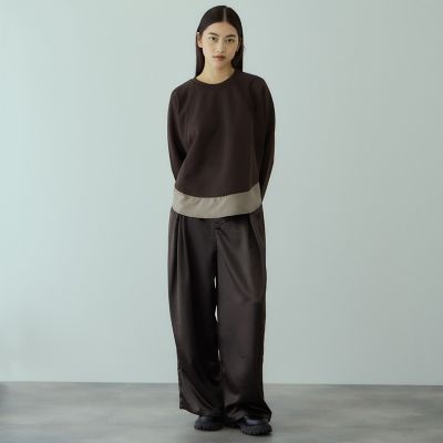 machatt サテンタックワイドパンツ&トップス　38 machatt サテンタックワイドパンツ&トップス 38 machatt サテンタック