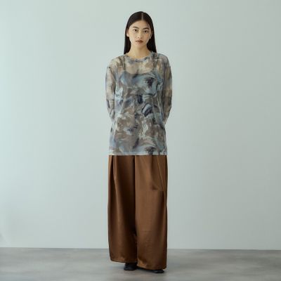 ヘビーサテンタックワイドパンツ≪手洗い可能≫ | VICKY (Women