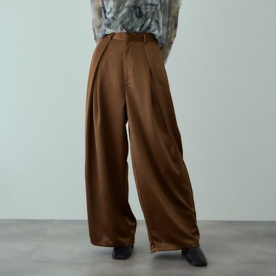 ヘビーサテンタックワイドパンツ≪手洗い可能≫ | VICKY (Women 