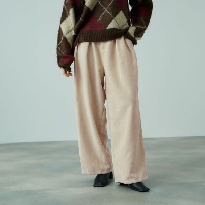 ＜VICKY（Women）＞サージ２タックワイドパンツ≪手洗い可能≫