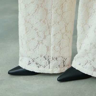 ブラッシュレースイージーワイドパンツ≪手洗い可能≫ | VICKY（Women