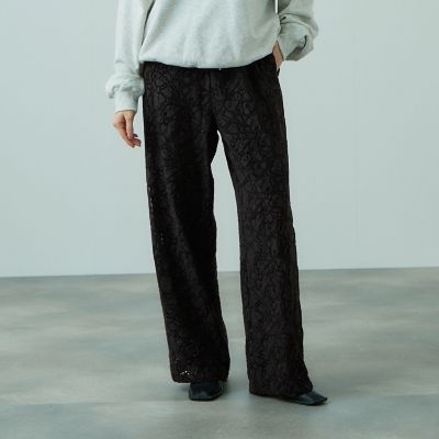 【極美品】Graphpaper トロピカルウールイージーワイドパンツ　ブラック 極美品】Graphpaper トロピカルウールイージーワイドパンツブラック