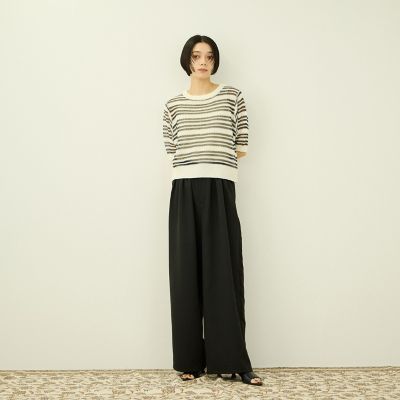 値下げ　美品　TO BE CHIC 大きいサイズ　ジョーゼット　タックパンツ ジョーゼットメニータックカラーパンツ | VICKY (Women)/ビッキー