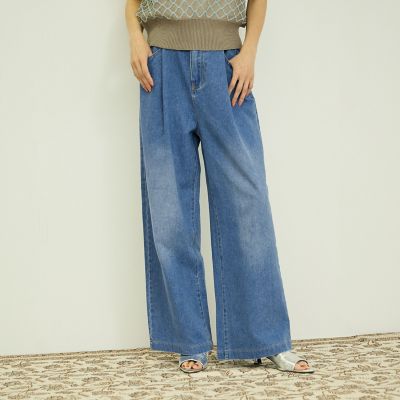 韓国で大人気】ラインストーンデニムパンツ≪洗濯機で洗える≫ | VICKY