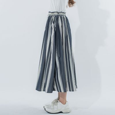 【ハリ感あってシワになりにくい】ウエストシャーリングスカート《手洗い可能》