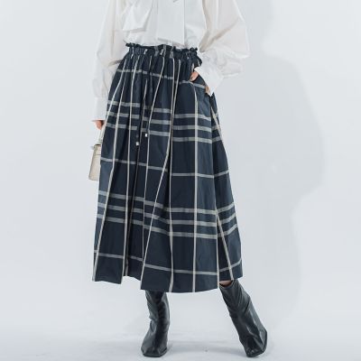 【ハリ感あってシワになりにくい】ウエストシャーリングスカート《手洗い可能》